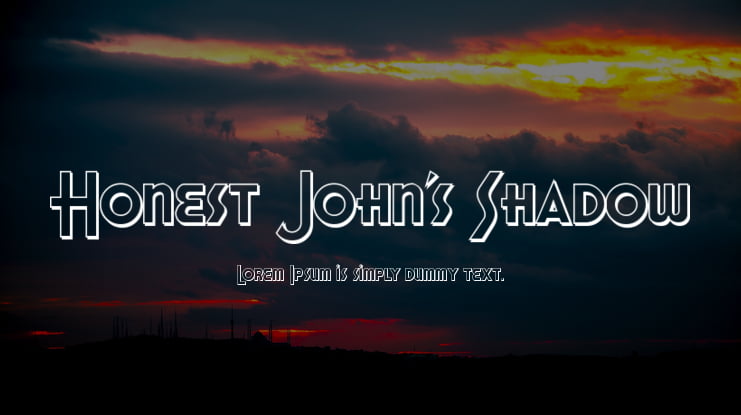 Honest John's Shadow Font