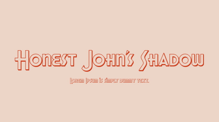Honest John's Shadow Font