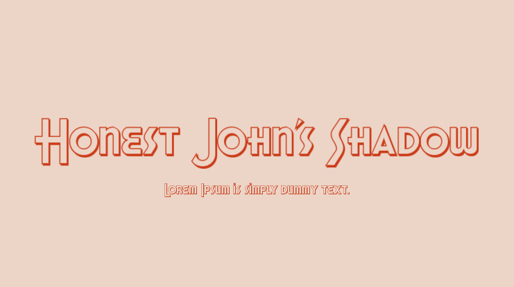 Honest John's Shadow Font