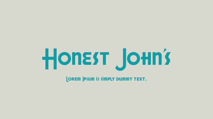 Honest John's Font