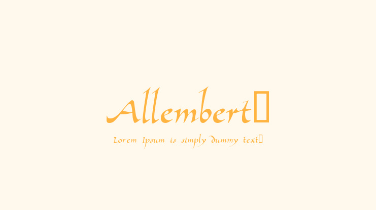 Allembert™ Font