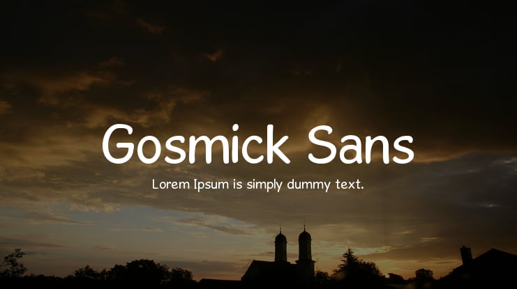 Gosmick Sans Font Family