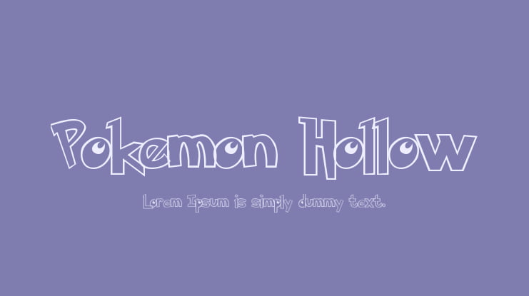 Pokemon Hollow Font Family