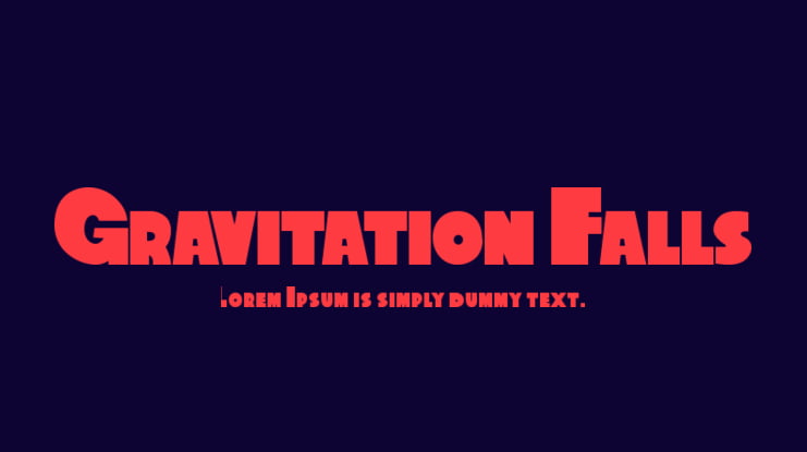 Gravitation Falls Font Family