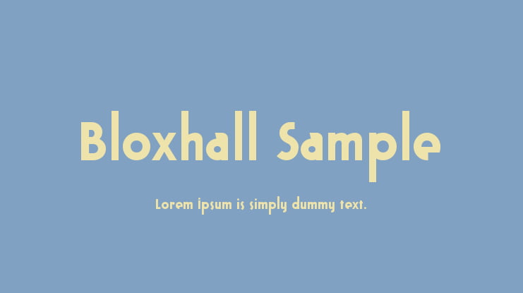 Bloxhall Sample Font Family