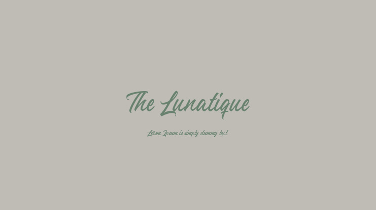 The Lunatique Font