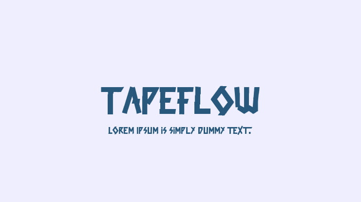 TapeFlow Font