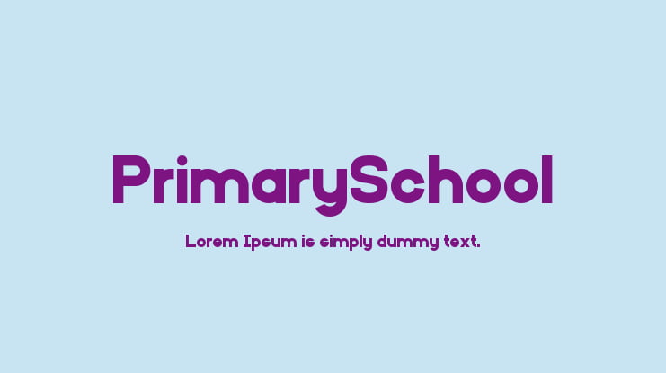 PrimarySchool Font