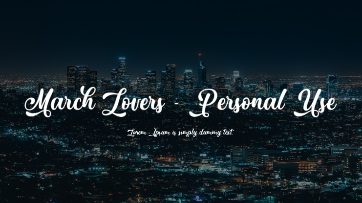 March Lovers - Personal Use Font