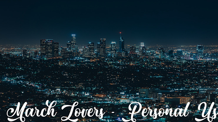 March Lovers - Personal Use Font