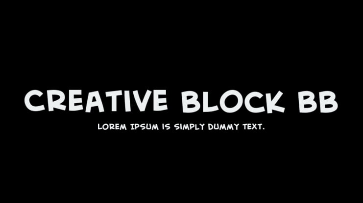 Creative Block BB Font Family