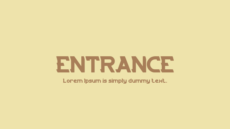 ENTRANCE Font Family