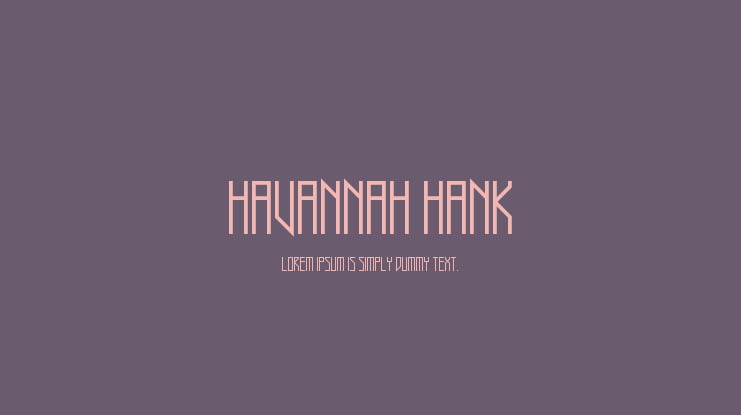 Havannah Hank Font