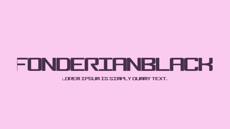 FonderianBlack Font Family