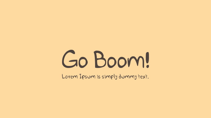 Go Boom! Font