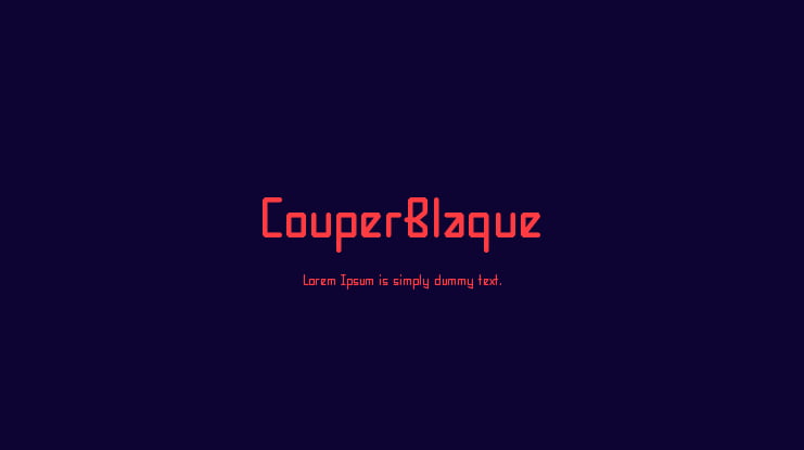 CouperBlaque Font