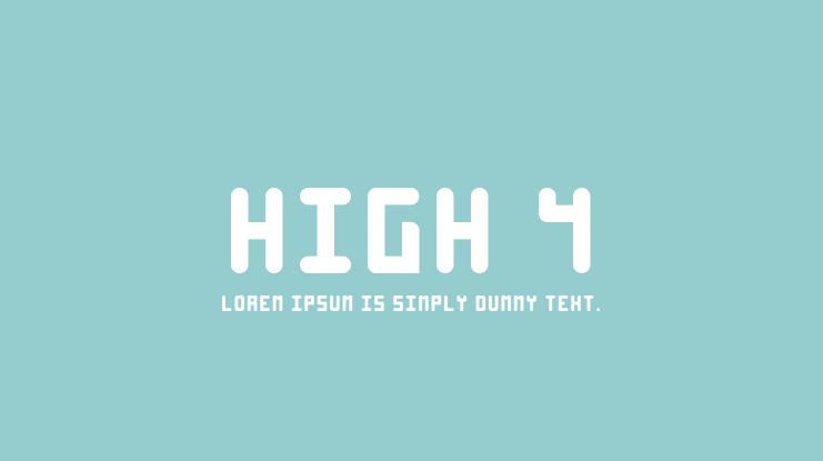 High 4 Font