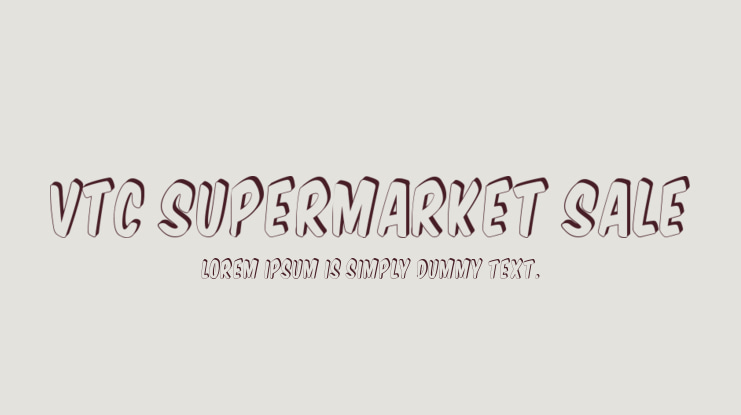VTC Supermarket Sale Font Family