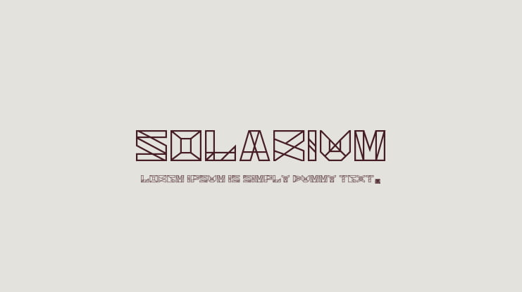 Solarium Font
