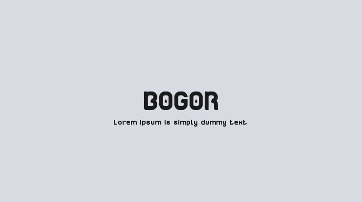 BOGOR Font