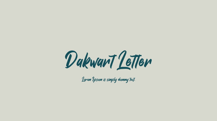 Dakwart Letter Font