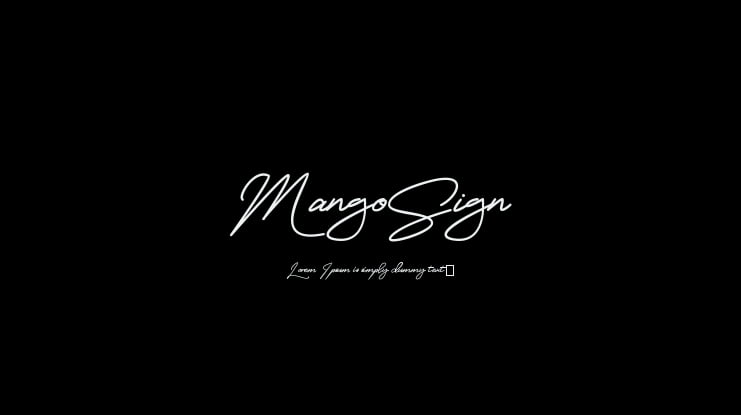 MangoSign Font
