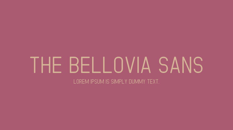 The Bellovia Sans Font