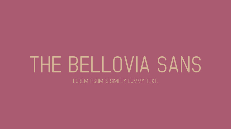 The Bellovia Sans Font