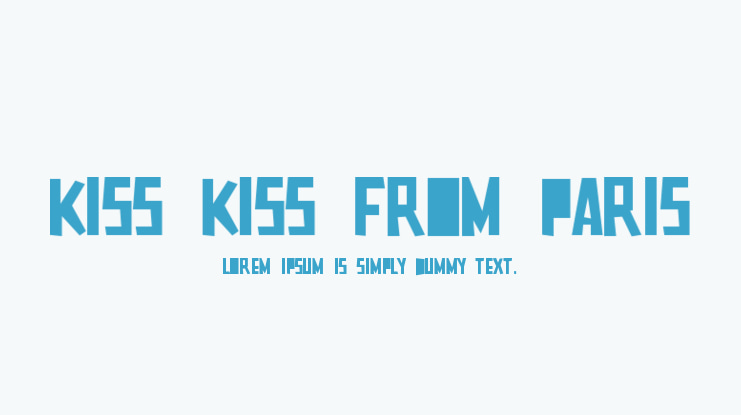 Kiss Kiss From Paris Font