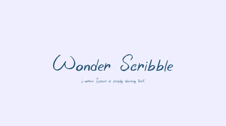 Wonder Scribble Font