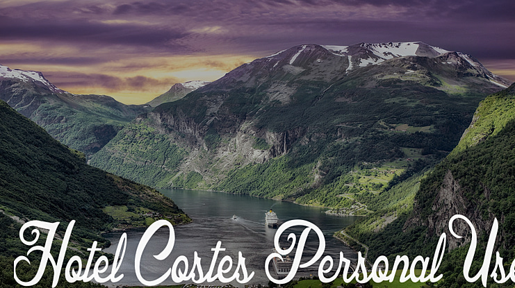 Hotel Costes Personal Use Font