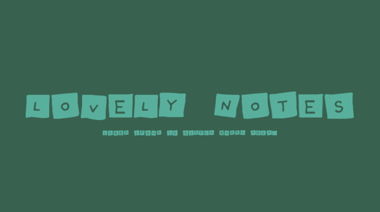 Lovely Notes Font