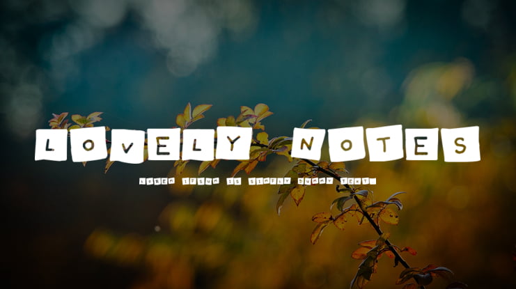 Lovely Notes Font