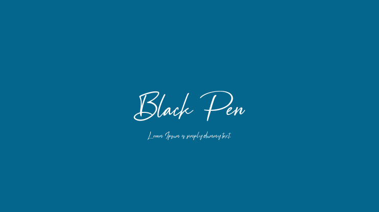 Black Pen Font