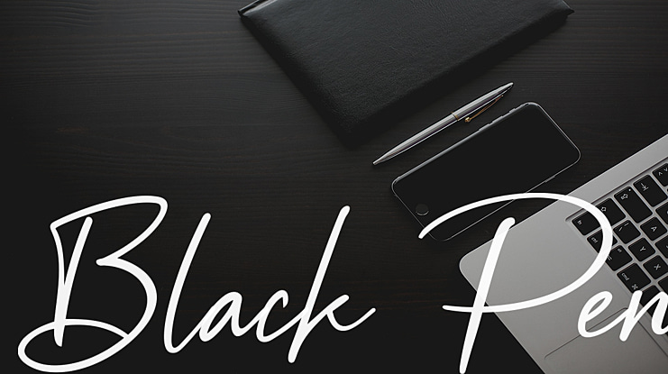 Black Pen Font