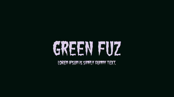Green Fuz Font