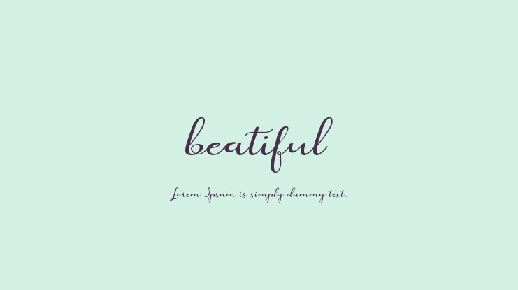 beatiful Font