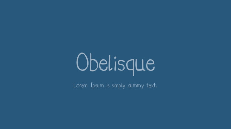 Obelisque Font