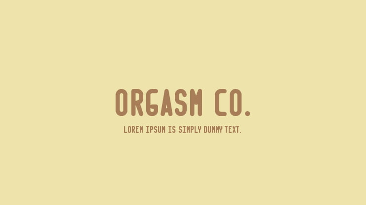 Orgasm Co. Font