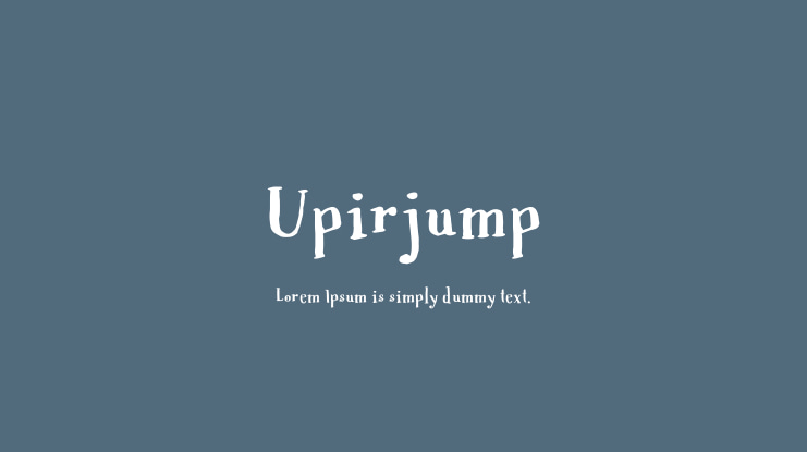 Upirjump Font