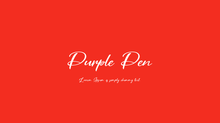 Purple Pen Font