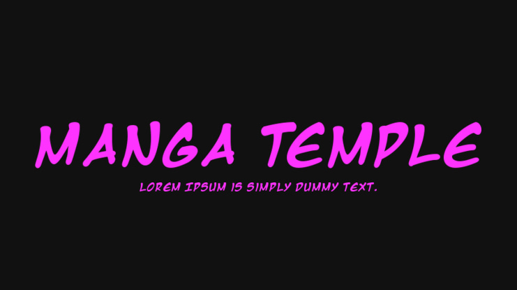 Manga Temple Font Family