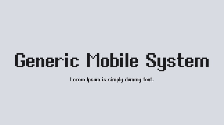 Generic Mobile System Font Family