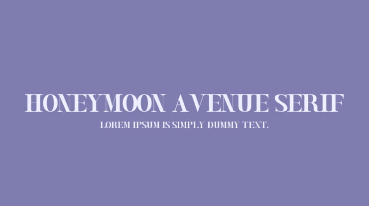 Honeymoon Avenue Serif Font
