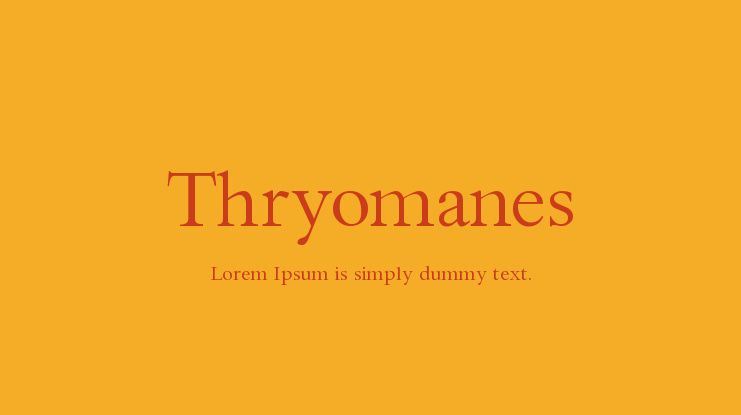 Thryomanes Font
