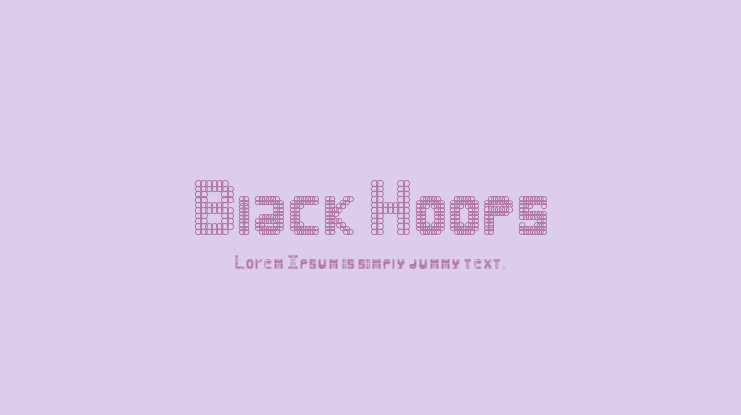 Black Hoops Font