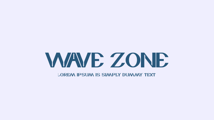 wave zone Font