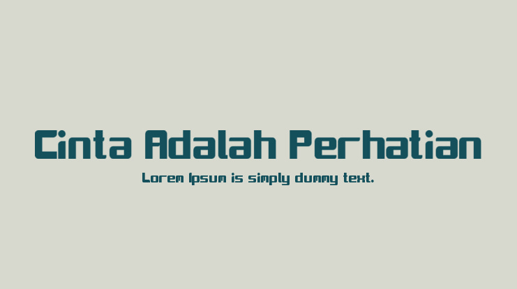 Cinta Adalah Perhatian Font