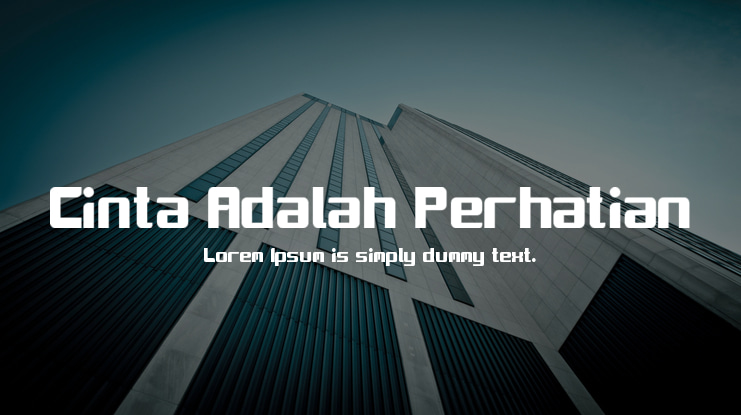 Cinta Adalah Perhatian Font