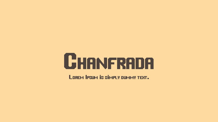 Chanfrada Font